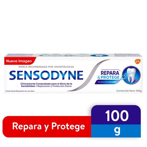 Crema Dental Sensitiva Sensodyne, Repara Y Protege - 100g