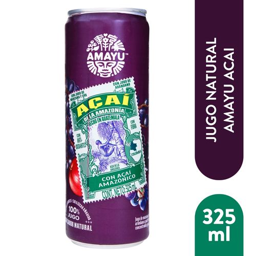 Jugo Natural Amayu Acai Lata 325ml