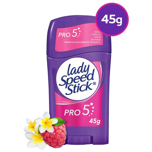 Desodorante Antitranspirante Lady Speed Stick, Pro 5, en Barra para Mujer, 45g