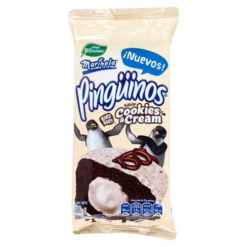 Pinguinos Marinela Cookies y Cream - 80 g