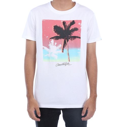 T-Shirt Ocean Pacific Para Caballero Color Blanco, Cuello Redondo - Talla S-XL