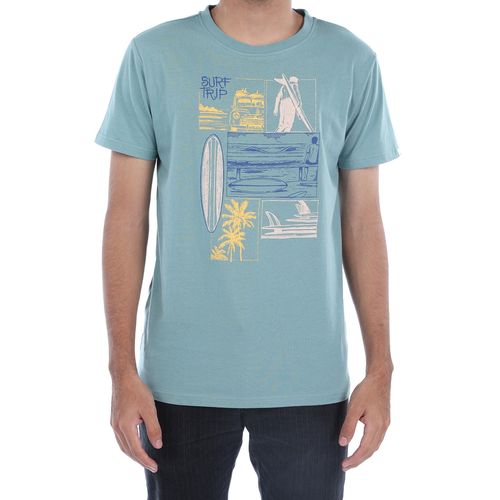 T-Shirt Ocean Pacific Para Caballero Color Menta, Cuello Redondo - Talla S-XL