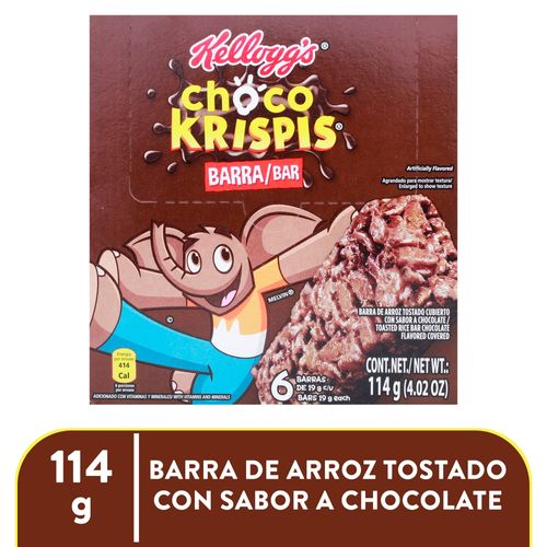 Barras Kellogg's® Choco Krispis® Arroz Tostado Con Sabor A Chocolate 6 Uds - 114g