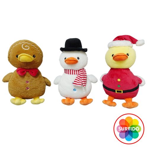 Peluche Patitos Holiday Time navideños -30 cm