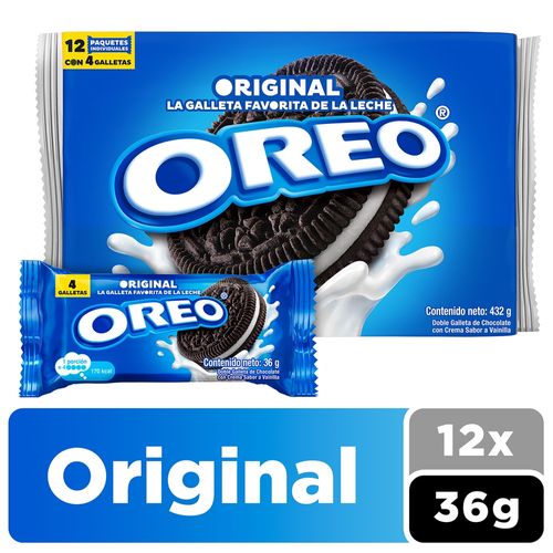 Galletas Oreo Sabor Original 36g Uds 12 Pack - 432g