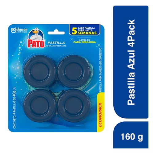 Pastilla Para Baño Pato Azul 4Uds - 160g