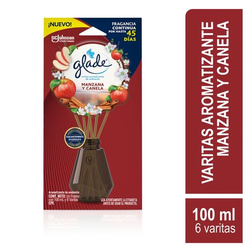 Aromatizante Glade en varitas manzana canela - 100 ml