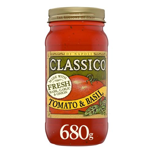 Salsa Classico pasta de tomate y albahaca para pasta - 680 g