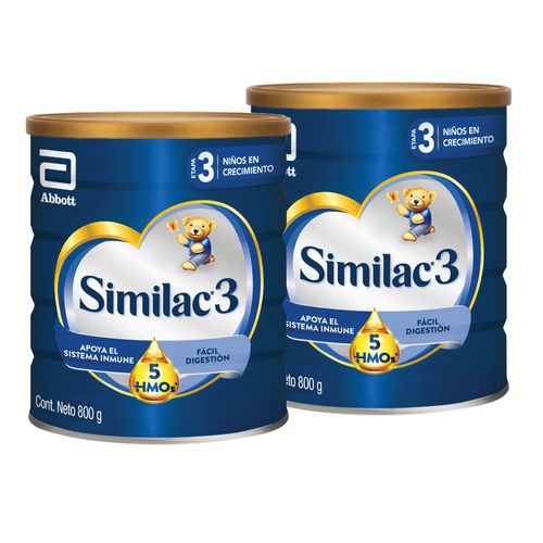 Fórmula Infantil Similac® 3, Niños En Crecimiento 2 Pack - 800g