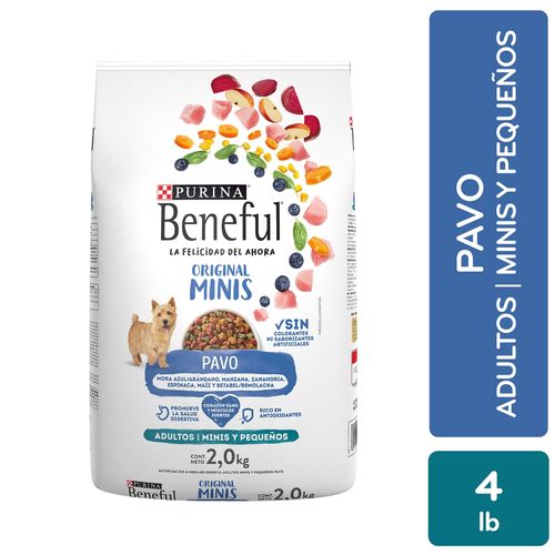 Alimento Perro Adulto Purina Beneful Original Minis Pavo, Minis Y Pequeños 2kg