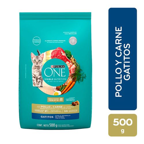 Alimento para Gatitos Pollo y Carne Purina One - 500 g