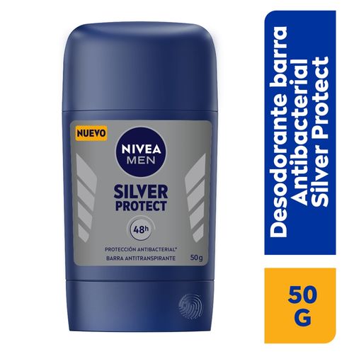 Desodorante Nivea silver antibacterial men protect - 50 g