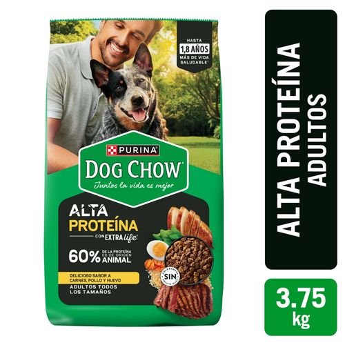 Alimento Dog Chow Seco Adultos Alta Proteína - 3.75 kg