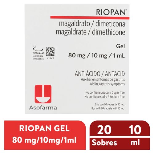 Riopan Antiacido 80Mg 1 Sobre