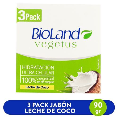 Jabón Bioland de Coco - Pack de 3 - 270g