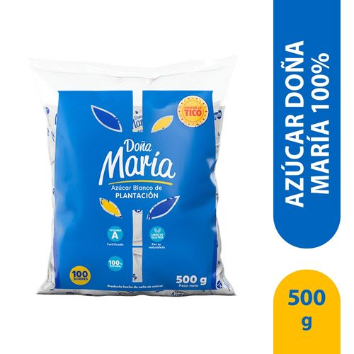 Azúcar Doña María 100% Natural 100 sobres - 500 g