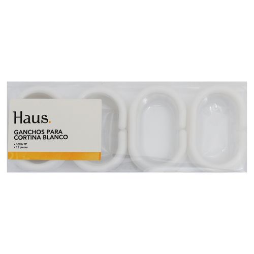 Ganchos Para Cortina Haus Plástico Blancos