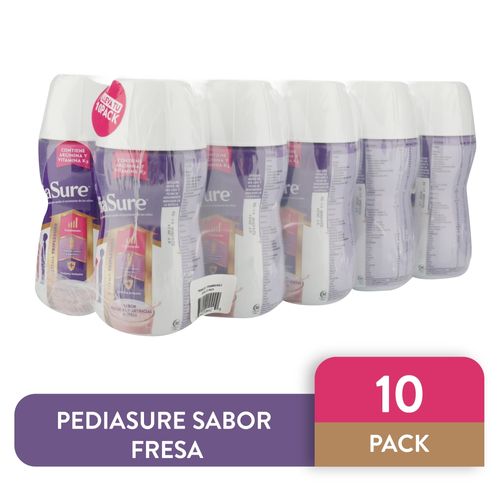 Complemento Pediasure Fresa 10 Pack -2200 ml