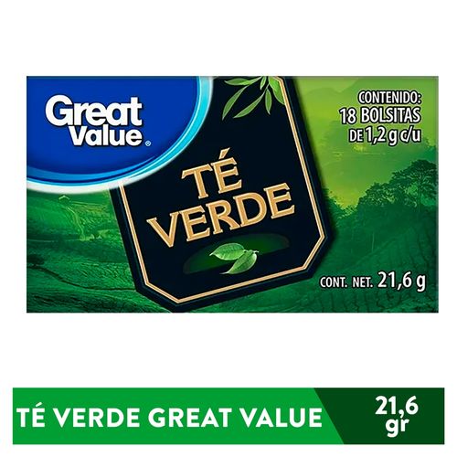 Té verde Great Value 18 Uds - 21.6 g