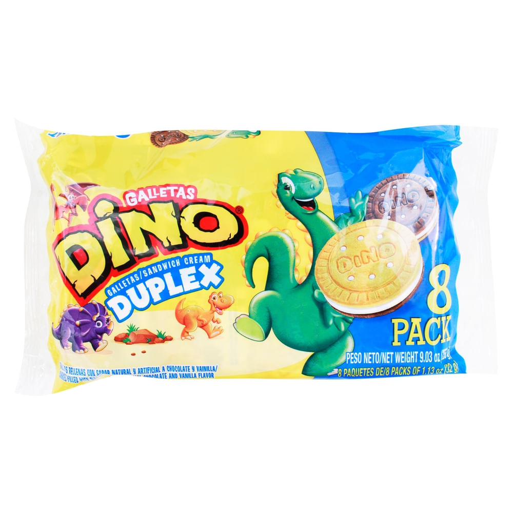 Dino Galletas Duplex Sabor Chocolate y Vainilla 256 g