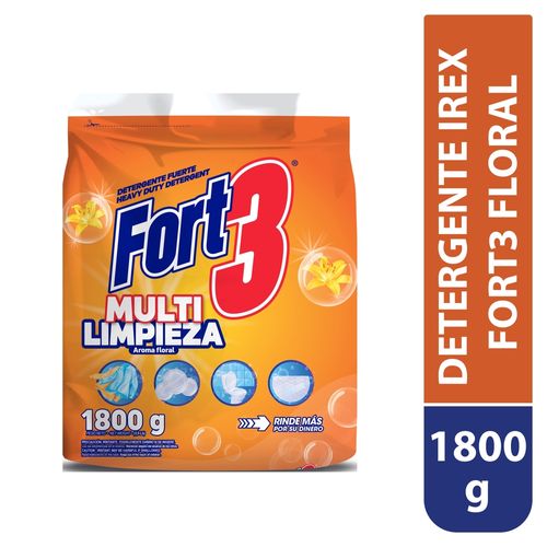 Detergente Irex Fort3 Floral - 1800 g