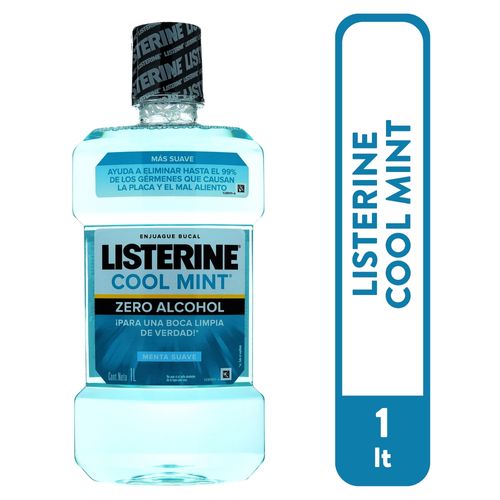 Enjuague bucal Listerine menta suave sin alcohol - 1 L