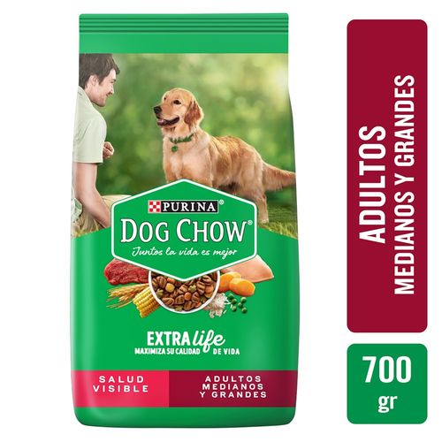 Alimento seco Purina dog chow perros adultos raza medianos y grandes - 700 g