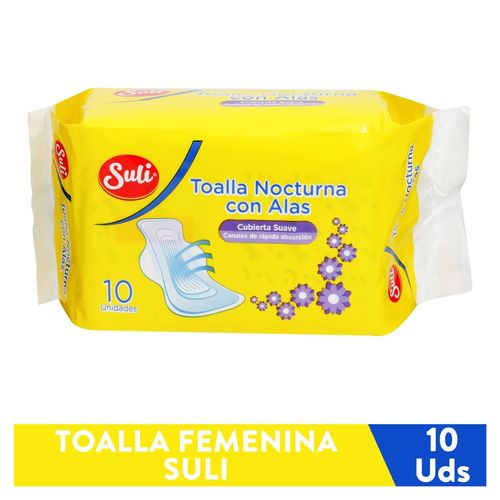 Toalla Femenina Suli Nocturna -10 uds