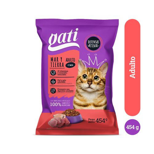 Alimento Para Gato Gati® Mary Y Tierra Adulto, Más De 12 Meses - 454g