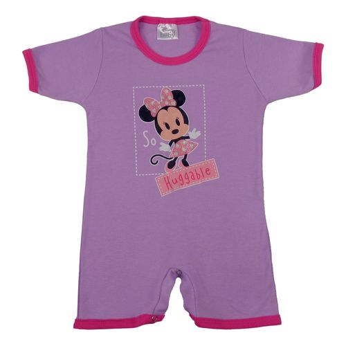 Mameluco Disney Minnie Para Bebita, Color Lila - Talla 6-24 Meses