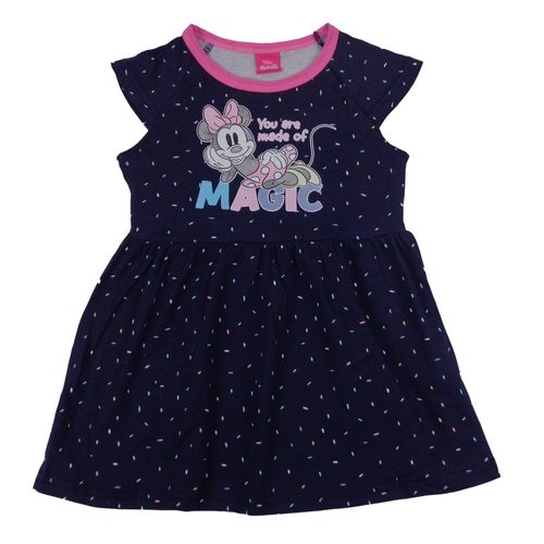 Vestido Disney Personajes Para Bebita, Color Rosa - Talla 1-3 Meses