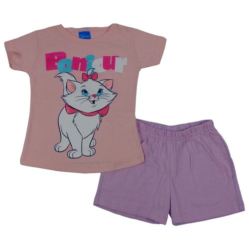 Conjunto Exterior Manga Corta Disney Personajes Para Bebita, Color Blanco - Talla 1-3 Meses