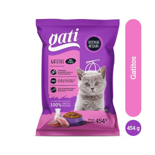 Alimento Gati Para Gatitos, Hasta 12 Meses - 454g