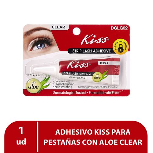 Adhesivo Kiss para Pestañas con Aloe Clear