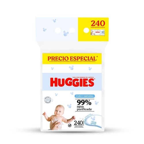 Toallas Húmedas Huggies natural -240 uds