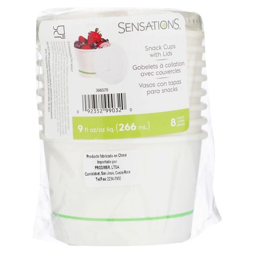 Vasos Papel Sensat 9 Onz Tapa Plast Und