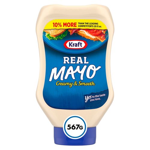 Mayonesa Kraft real mayo cremosa y suave - 567 g