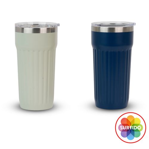 Vaso Mainstays, acero inoxidable con tapa Surtido -550ml
