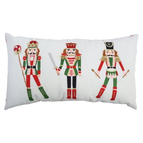 Cojín Decorativo Holiday Time Cascanueces Navideños -45x25 cm