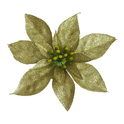 Flor Holiday Time Navideña con clip