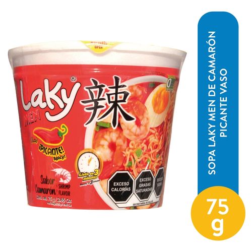 Sopa Laky Camarón Picante Vaso - 75 g