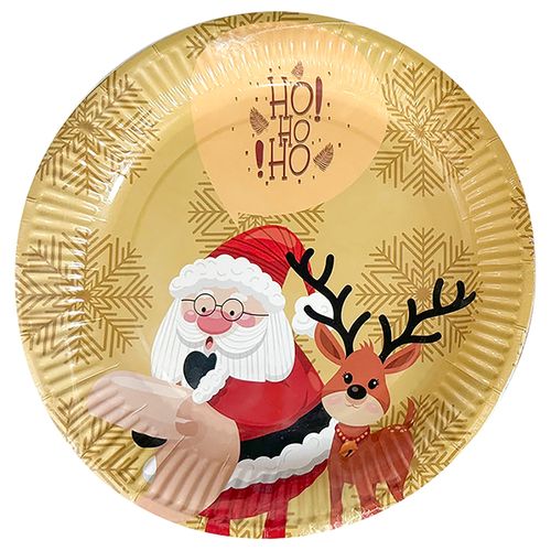 Plato Holiday Time navideño -9 pulgadas/ 10 uds