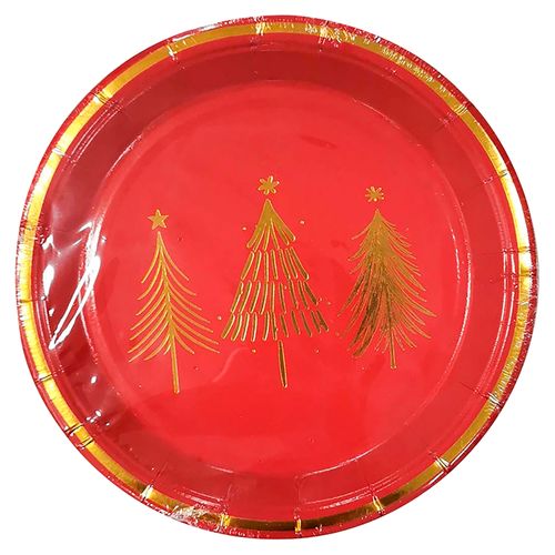 Plato Holiday Time navideño -10 uds