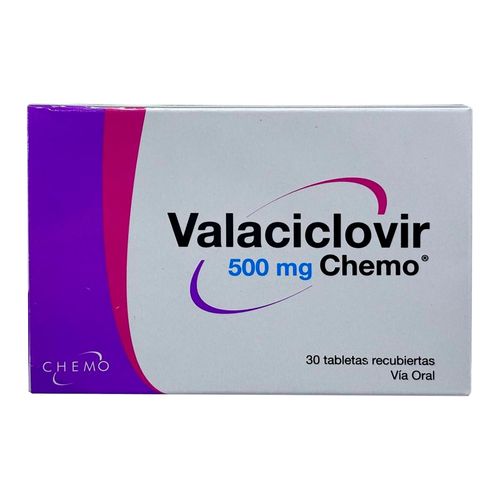 Valaciclovir Chemo 500 mg, Tableta 10 Unidades - Precio Indicado por Tableta