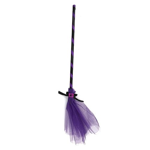 Escoba Way to Celebrate decorativa color morado