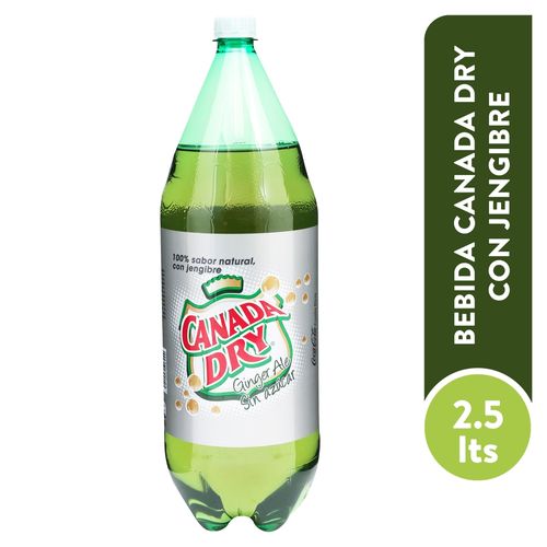 Gaseosa Canada Dry Ginger Ale Sin Azúcar - 2.5 L