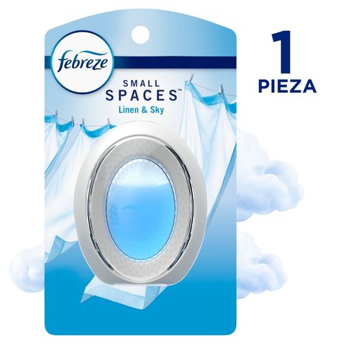 Ambientador Febreze Linen & Sky Eliminador de Olores para Espacios Pequeños - 1 Unidad