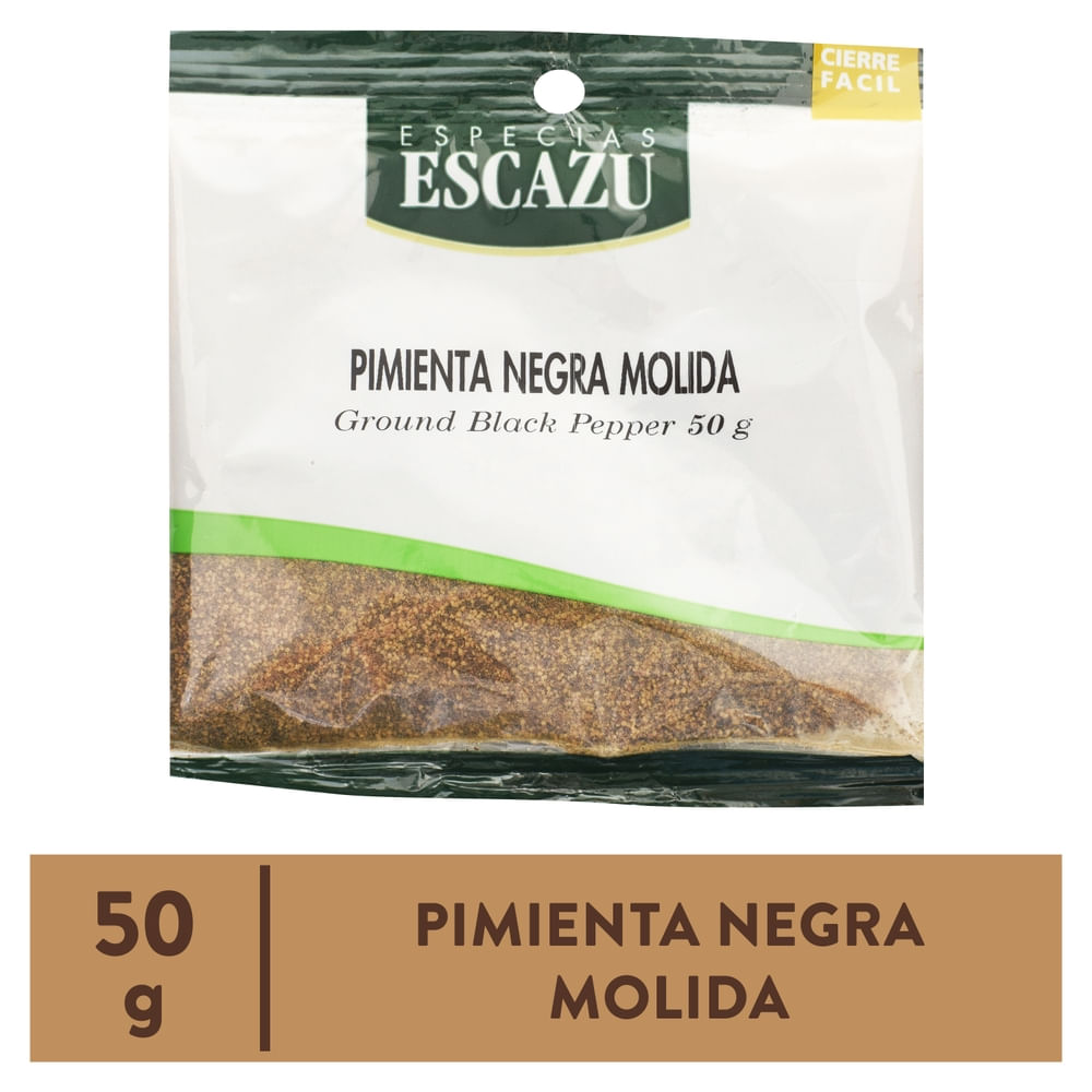 Escazu Pimienta negra Especias Escazú molida 50 g
