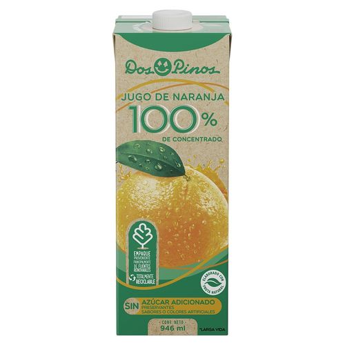 Jugo Dos Pinos 100% Naranja Tetra -946 ml