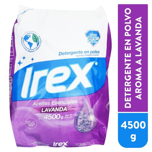 Detegente en polvo Irex aceites esenciales y lavanda - 4500 g